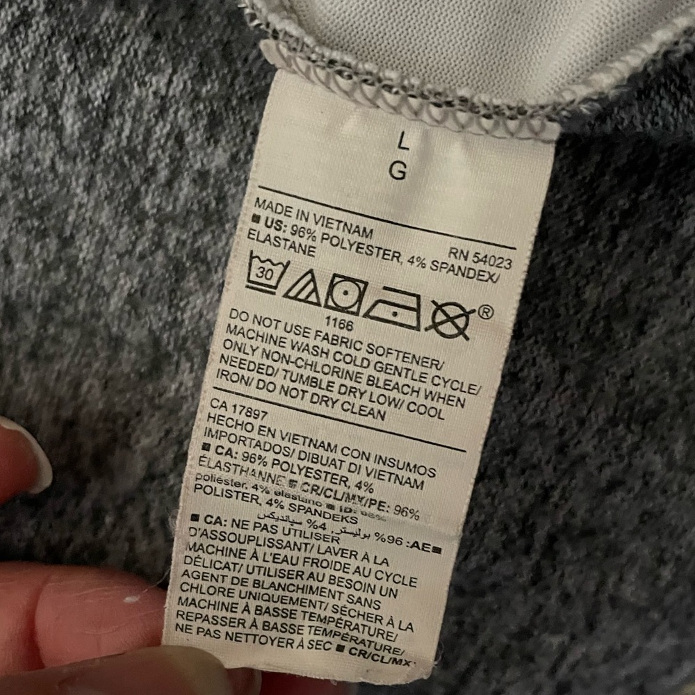 Old Navy Gray Large Funnel-Neck Sweater Long Sleeves Oversized Extra Long Large - Picture 15 of 15